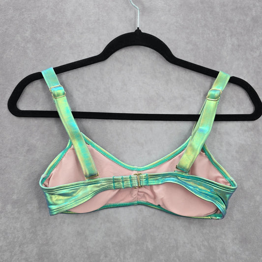 Xhilaration Green Swimwear Swimsuit Padded Hook Adjustable Bikini Top Small