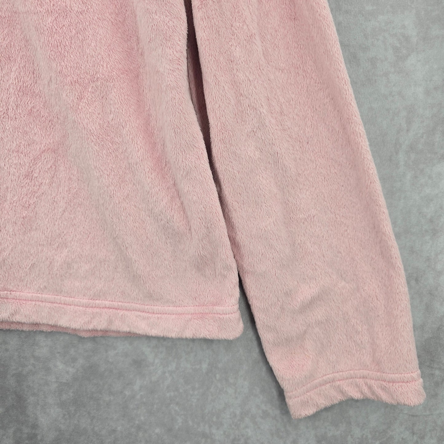 New Directions Pink Fuzzy Sweater Pullover Long Sleeve Cardigan Large