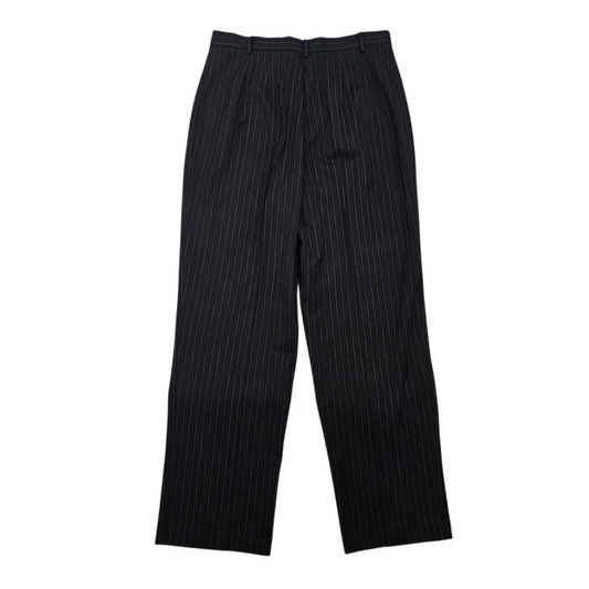Rafaella Black Pin Stripe Formal Business Work Interview Straight Leg Pants 12P