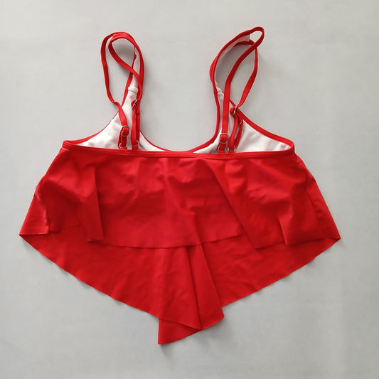 Red Y2K Swim Resort Beach Vacation Grunge Tropical Goth Bikini Top Large