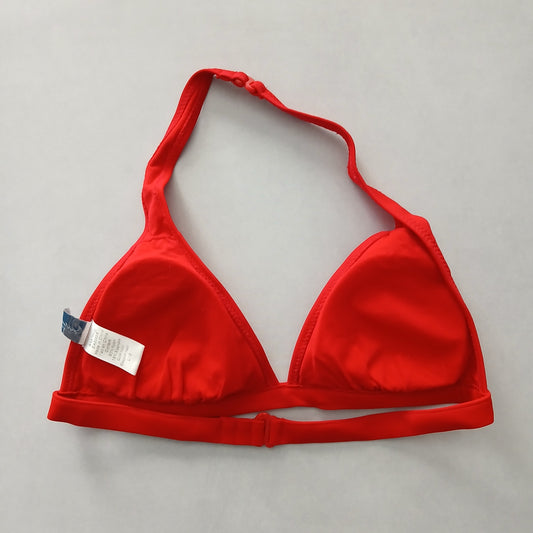 Red Y2K VTG Swim Tropical Resort Beach Grunge Goth Vacation Bikini Top Large