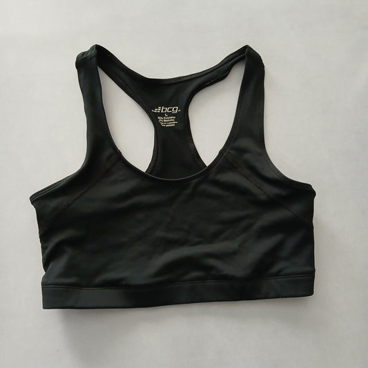 Black Y2K VTG Sports Bra Activewear Crisscross Yoga Fitness Workout Top Large