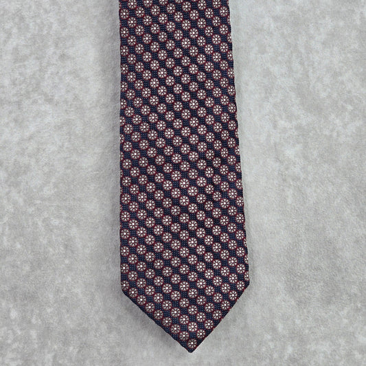 Napoli d'Nordstorm Blue Gray Floral Paisley Geometric Silk Italy Neck Tie Men's