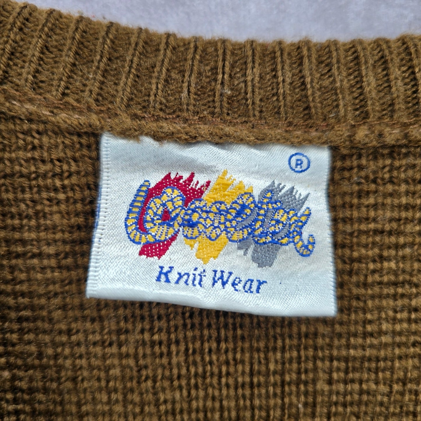 Lcooltex Brown Western Tribal Sleeveless Vintage Y2K Knit Wear Vest Extra Large