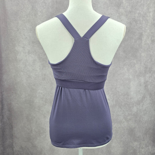 Lucky In Love Purple Crisscross Activewear Racerback Tank Tom Small