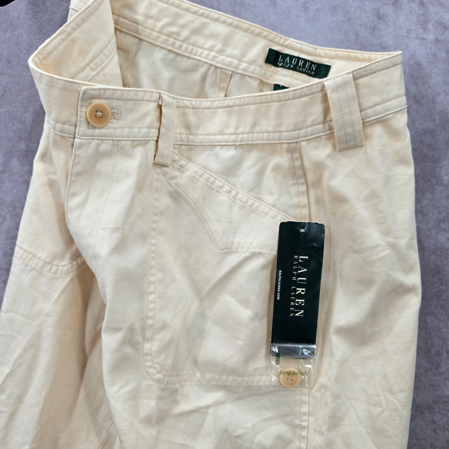 Lauren Ralph Lauren Yellow Flat Front Bermuda Cotton Bottoms Pants Shorts 2
