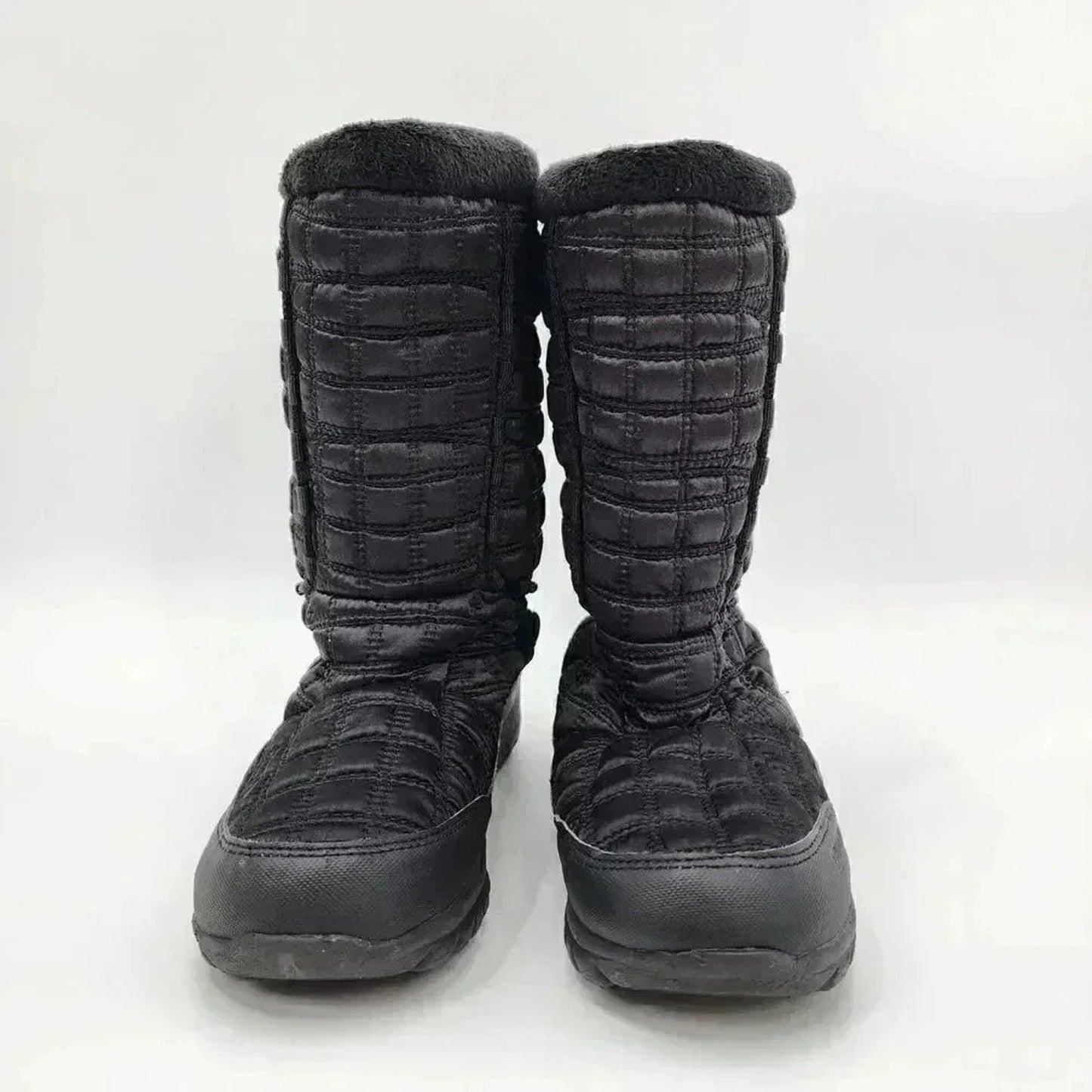 Mountrek Lisa Quilted Insulated Nylon Woman's Snow Boots Black Size 7.5