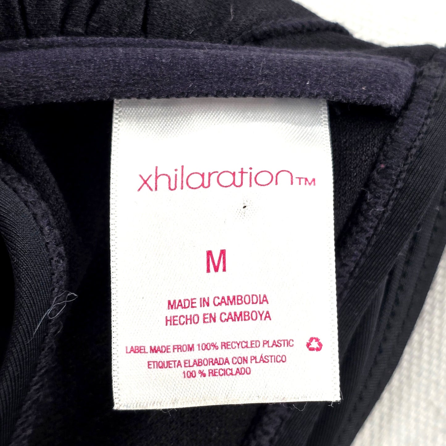 Xhilaration Black Crochet String Padded Bikini Top Swimwear Medium