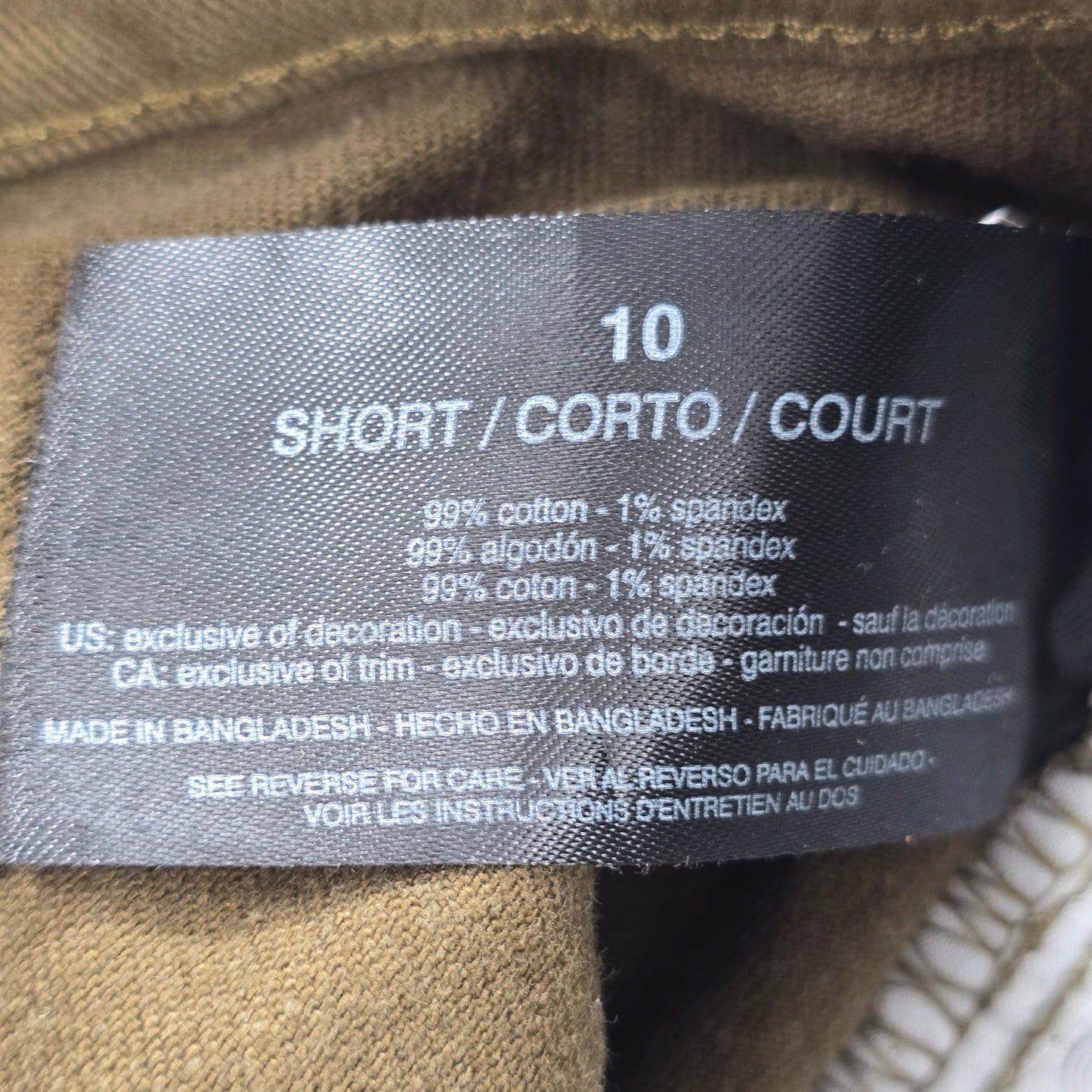 Gloria Vanderbilt Green Straight Taper Denim Short Jeans Cotton Bottom Pants 10S