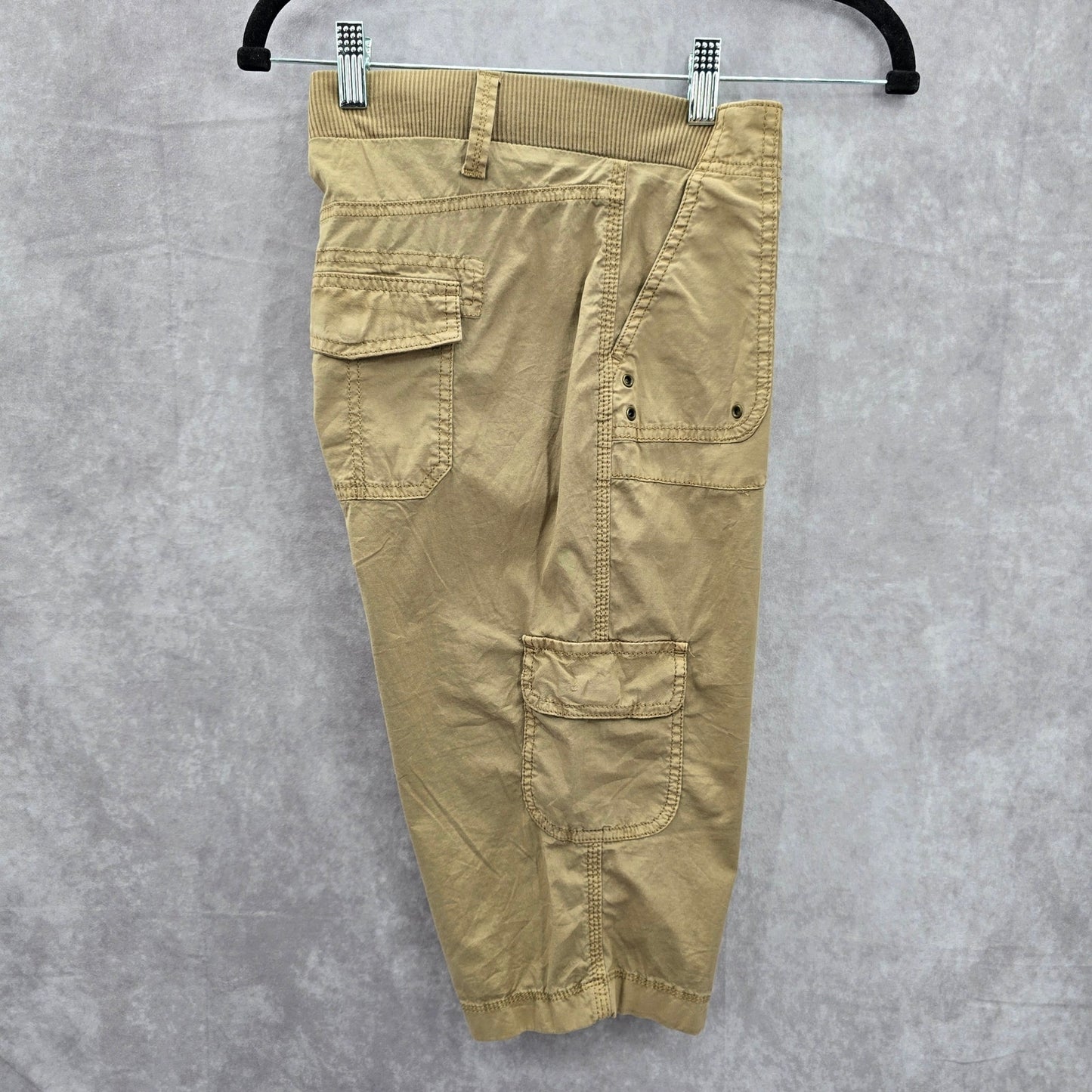 Sonoma Tan Cargo Flat Front Bottoms Pants Shorts Cotton 8
