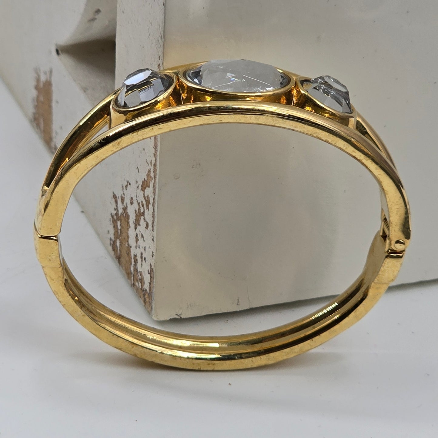 Zara Gold Gems Cuff Metal Bangle Vintage Bracelet Fashion Jewelry NWOT JB4-22