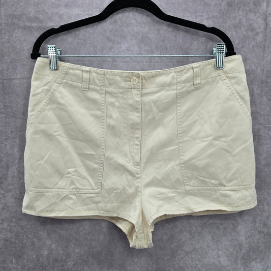 Jones New York Sport Khaki Flat Front Bermuda Bottoms Pants Shorts Plus 14