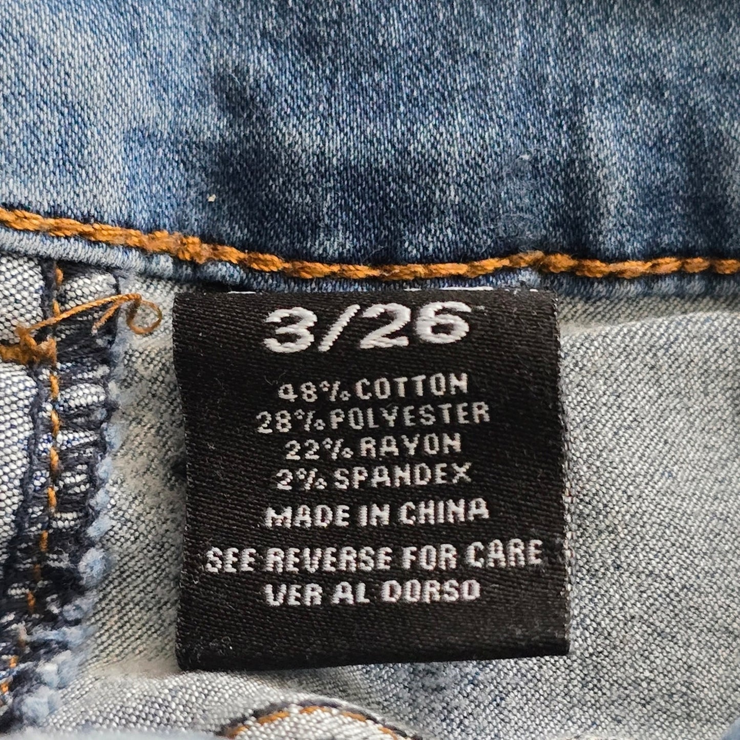 063. S.O.N.G Perfect High Rise Skinny Ankle Grazer Blue Denim Jeans 3/26