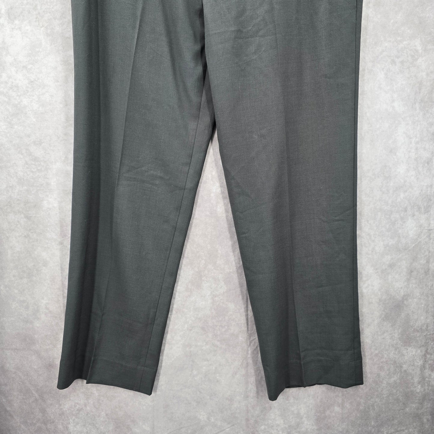 Fit Elegance Gray Mens Trousers Executive Tailored Suit Work Dress Pants 38x41