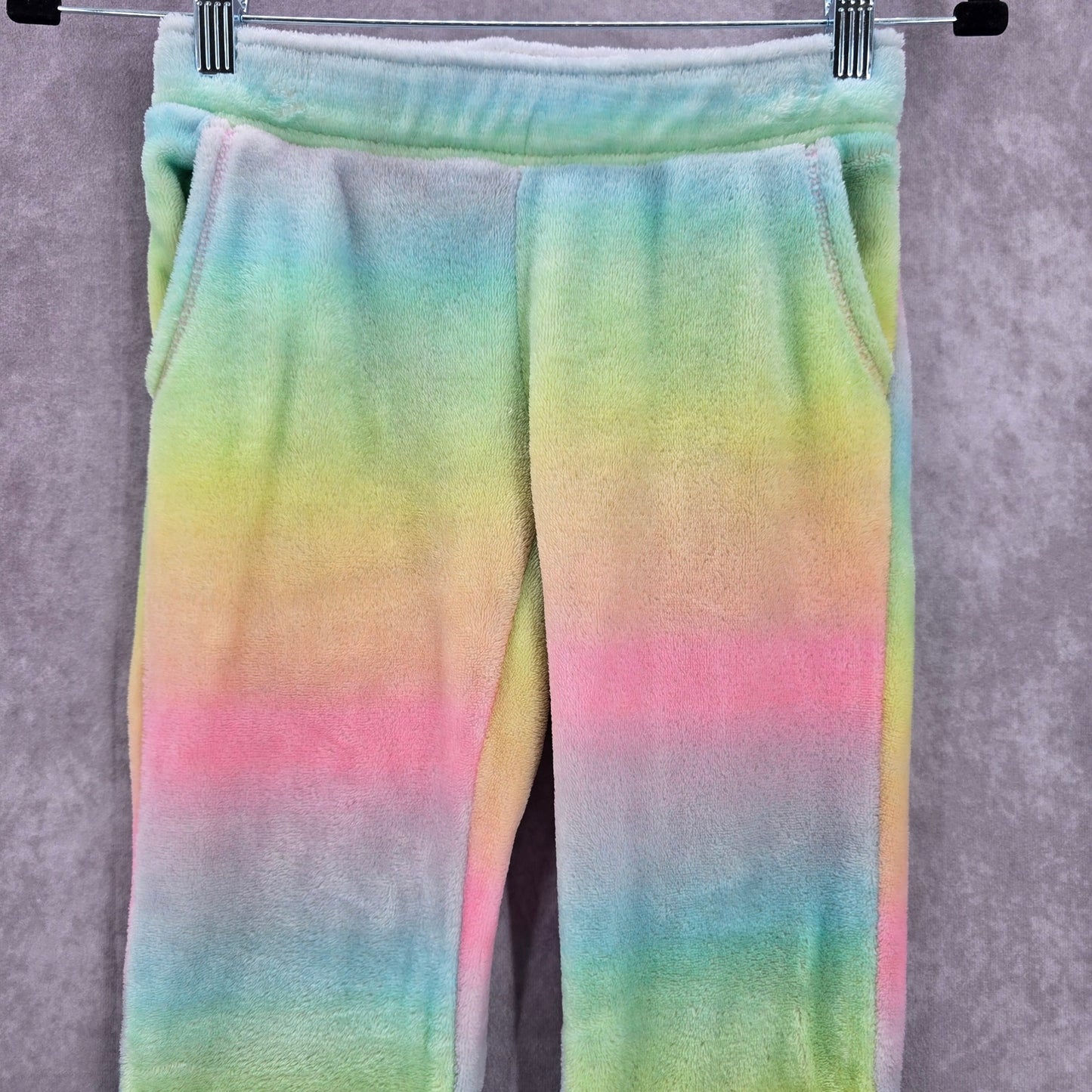 SO Pink Rainbow Boho Pull On Fleece Joggers Toddler Pants Girls M Medium