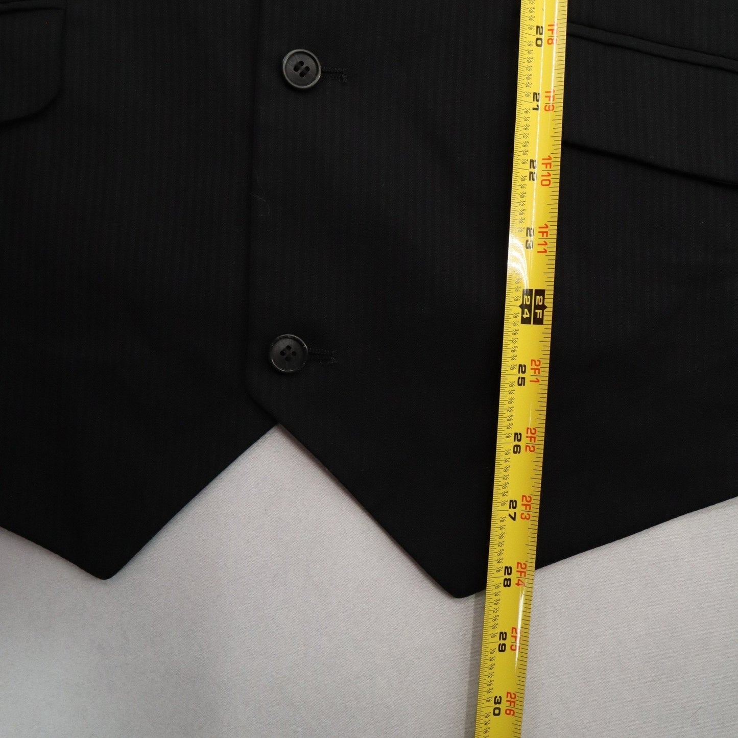 Black Stripe Polka Dot 4 Button Point Peak Lapel Formal Tuxedo Vest Large 44R