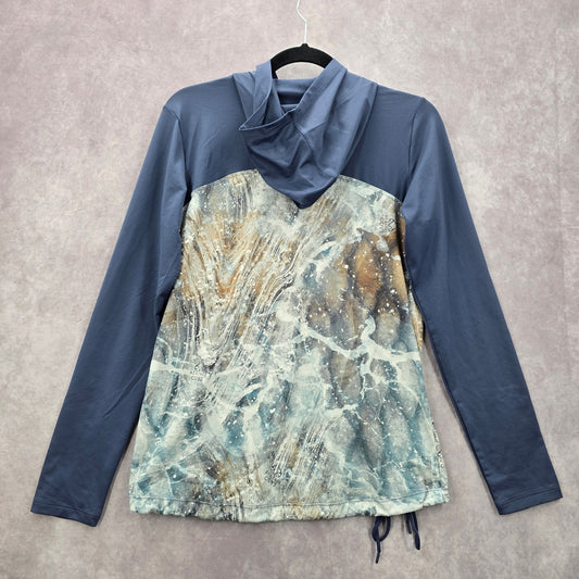 Under Armour Blue Loose Heatgear Long Sleeve Hoodie Activewear Top Shirt XS