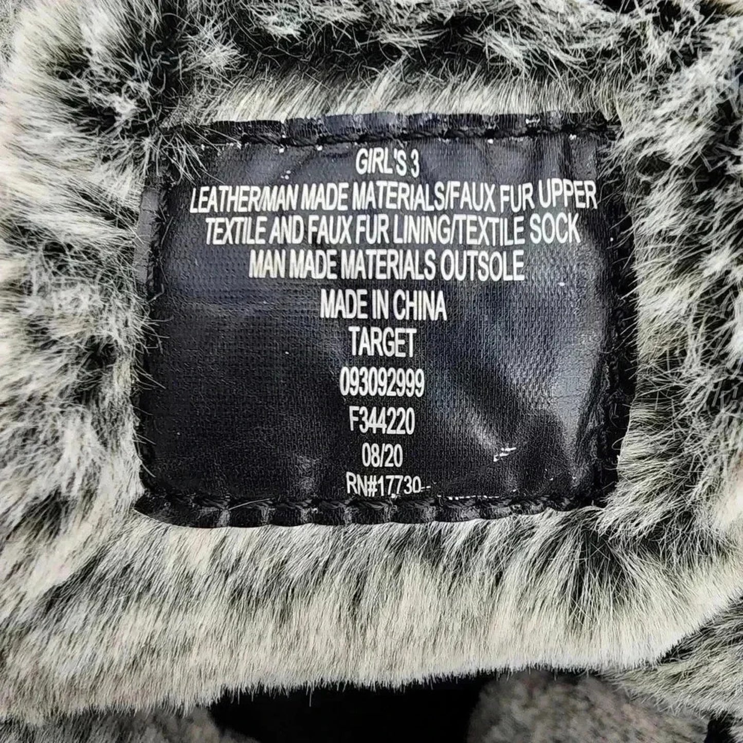 Thermolite EcoMade Gray Fur Lined Suede Mid Calf Winter Boots Girls Size 3