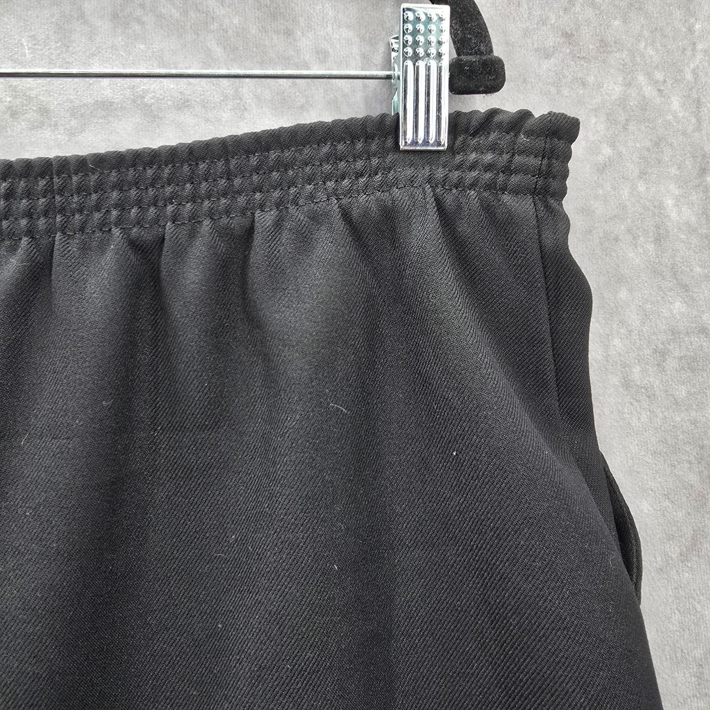 The First Islander Black Pleat Knee Length Pocket Flare Stretch Skirt Plus 14