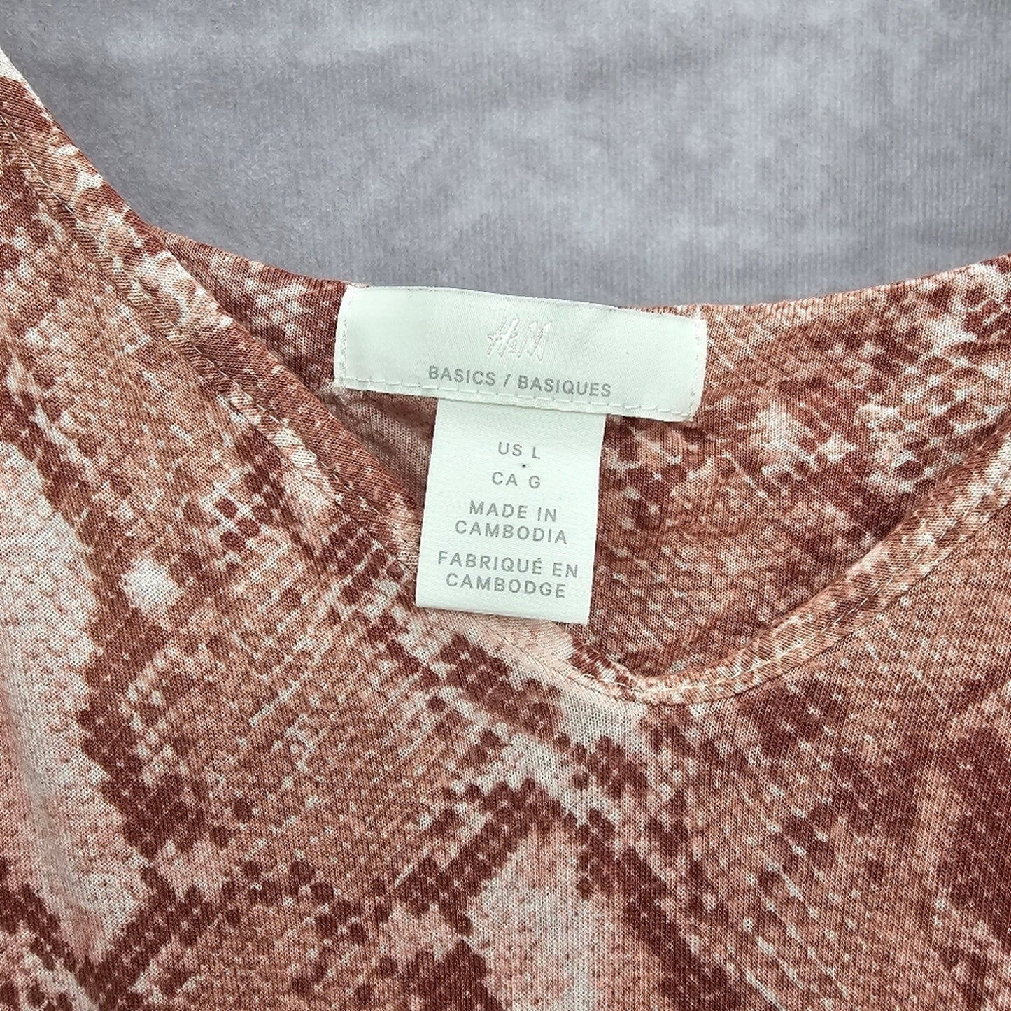 H&M Pink Printed Romper Sleeveless Shorts Pockets Stretch Large