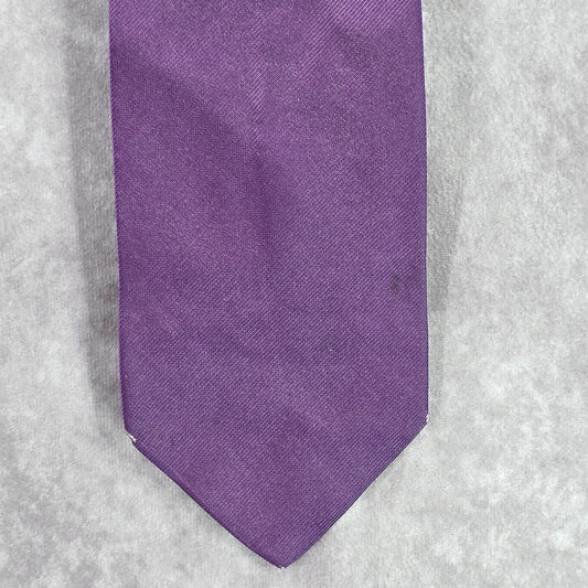 Jos. A. Bank Purple Black Solid Executive 100% Silk Italy Men's Neck Tie