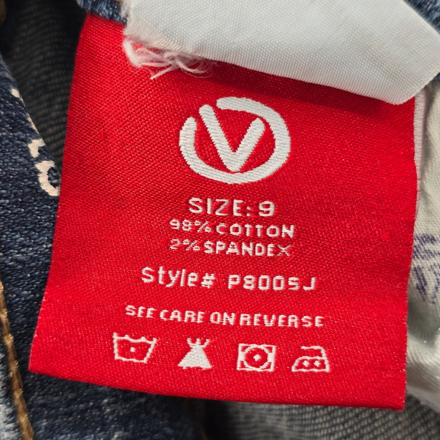 Vigoss Blue Skinny Distress Tapered Cotton Denim Jeans 9