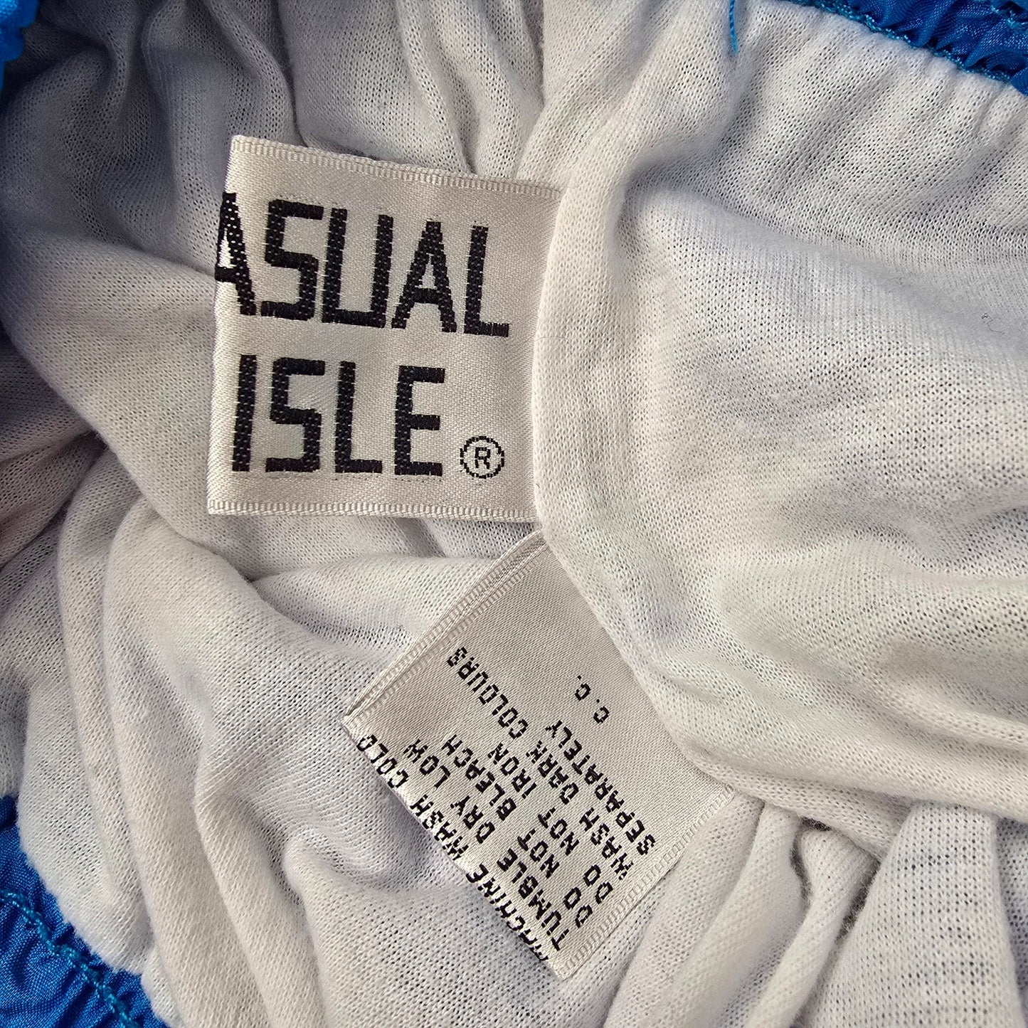 Casual Isle Blue Jogger Track Vintage 90's Bottoms Pants Extra Large XL