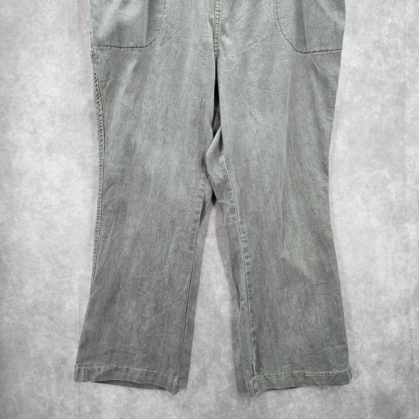 136. Just My Size Gray Elastic Jeans Boot Leg Denim Pants Plus 3X 22W/24W