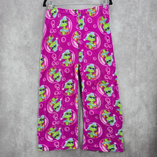 Seven Apparel Purple Fleece Frog Bubble Bath Duck Trouser Pajama Pants M Medium