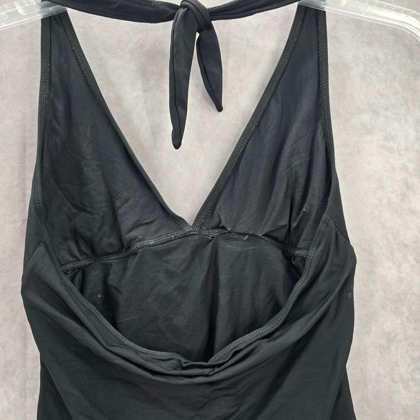 La Blanca Black Halter Tie Swimwear Tankini Tank Top Medium M 8