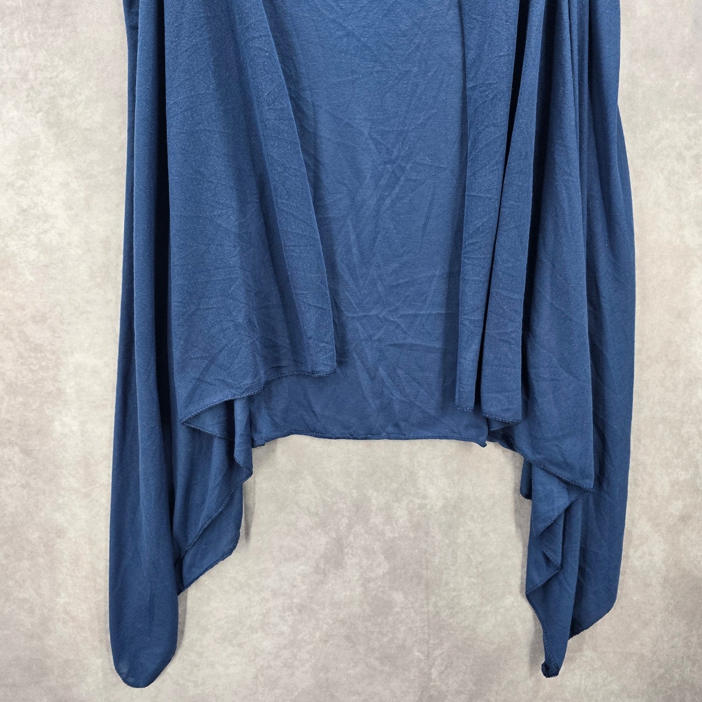 Blue Sleeveless Wrap Boho Western Beach Swim Cover Up Duster Kimono OS