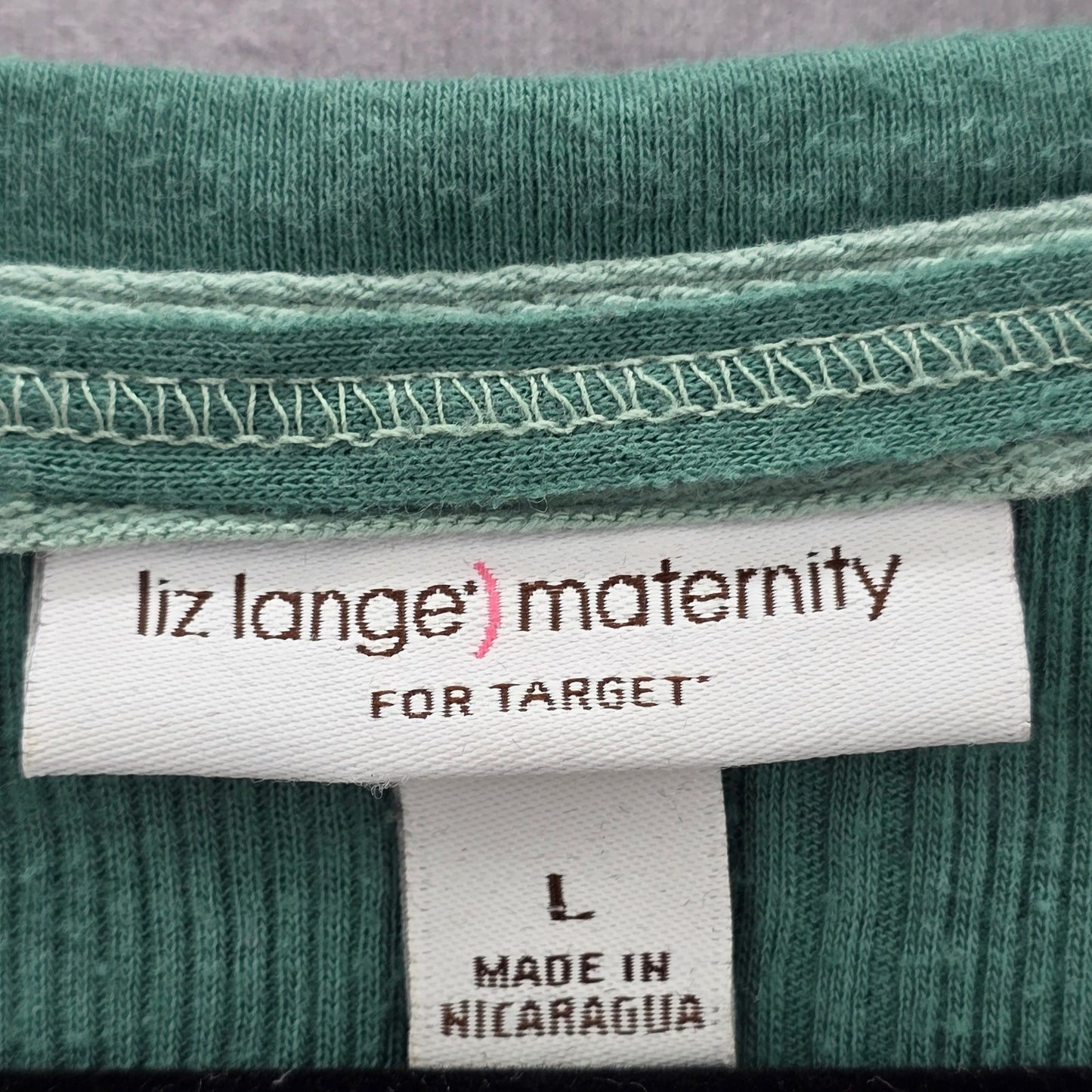 Liz Lange Maternity Green Long Sleeve Pullover Top Sweater Large