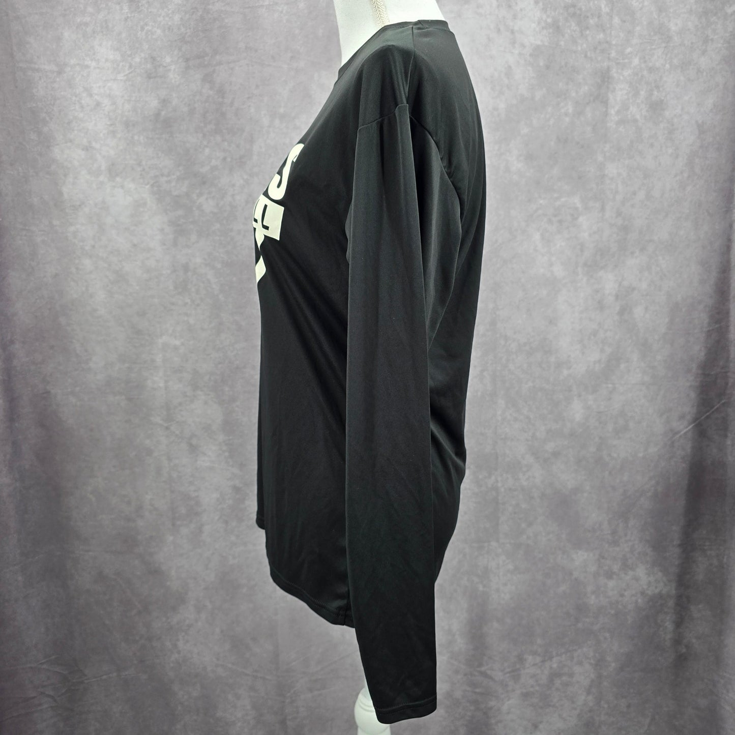 A4 Black Long Sleeve Lady Pirates Basketball Activewear Top Small