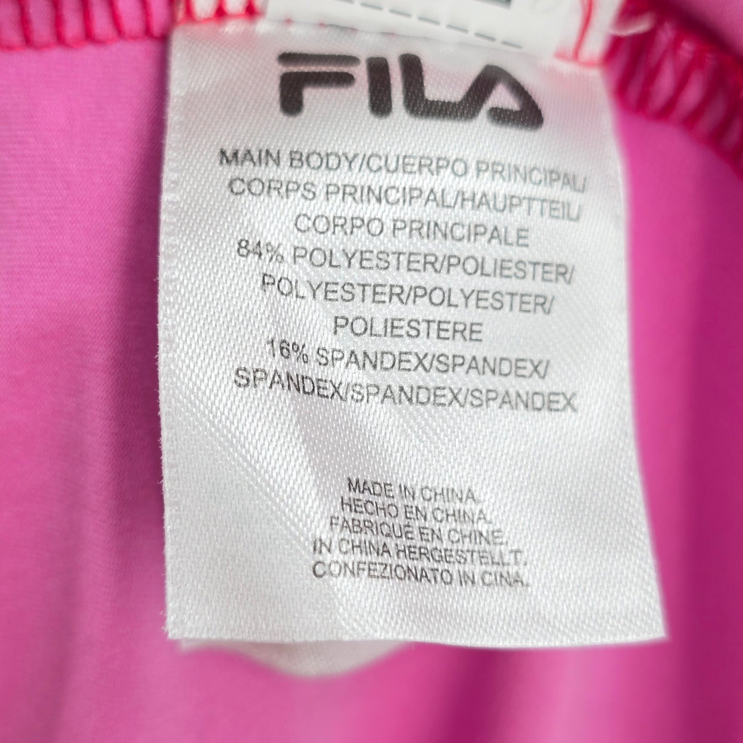 Fila White Red Pink Muscle Tee Tank Sleeveless Activewear Sportswear Top Small
