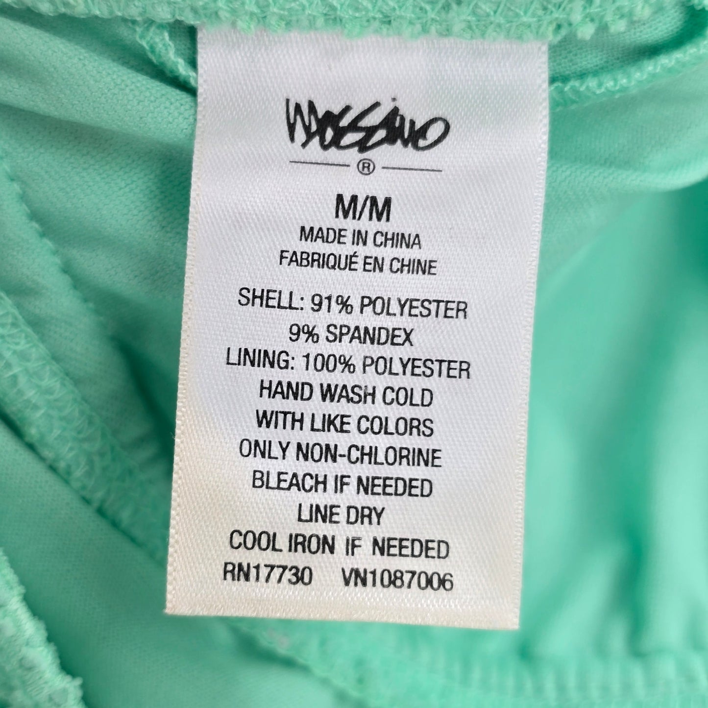 Mossimo Green Eyelet Halter Padded Swimwear Swimsuit Tankini Tank Top Medium M