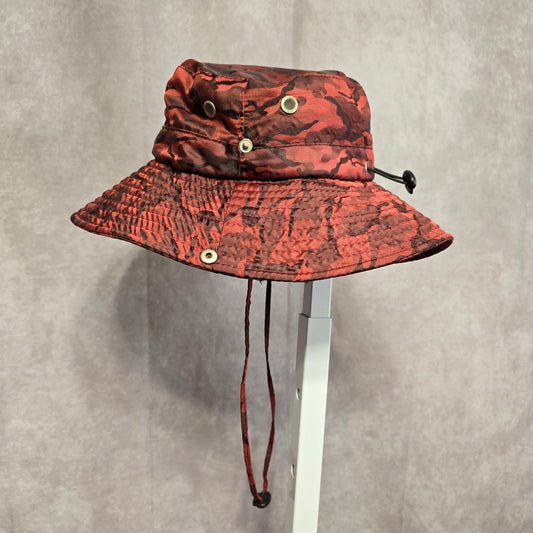 American Patriot Red Camouflage Fishermen Quick Drying Bucket Hat