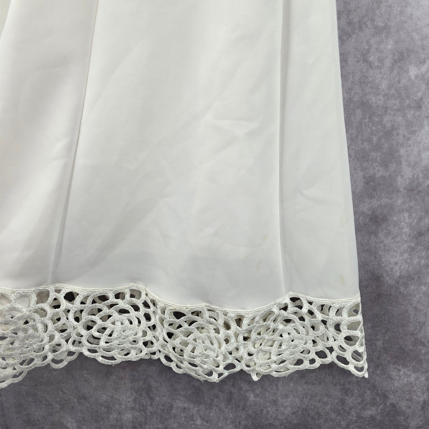 Donna Ricco White Sleeve Less Lace Zipper Y2K Retro Indie Flare Dress 8