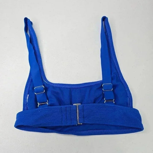 Berlook Blue Textured Bikini Top Swimwear Swimsuit Size XS