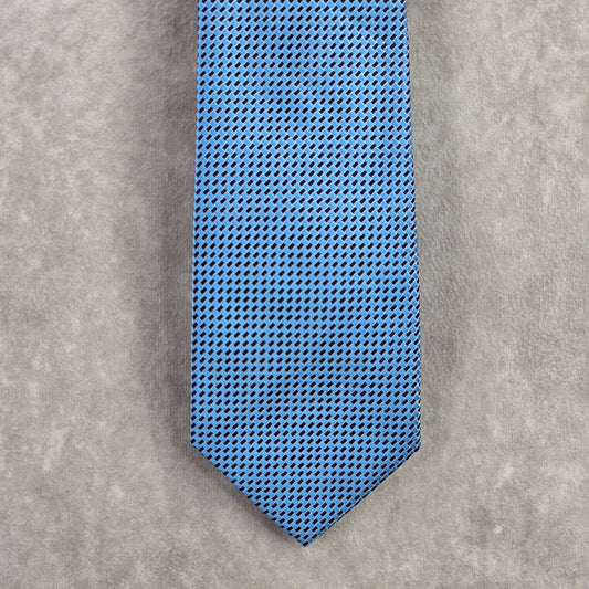 Jones New York Blue Silver Geometric Stripe 100% Polyester Men's Neck Tie NWOT