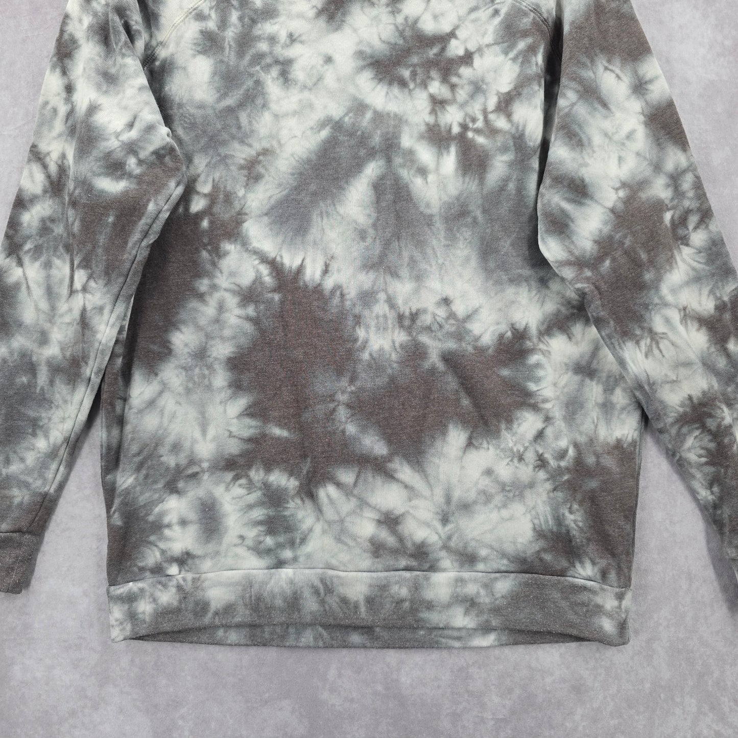 Modern Canvas Gray Tie Dye Long Sleeve Cotton Sweater Cardigan Top Medium