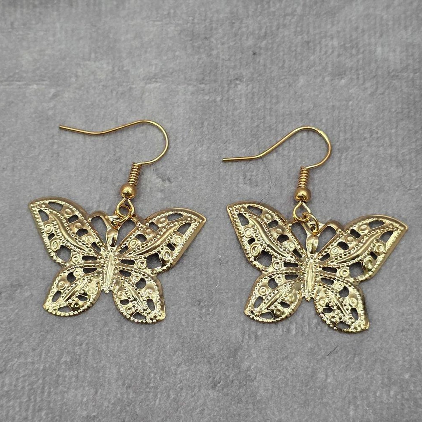 Gold Hoop Cross Butterfly Heart Gem Rhinestone Earring Fashion Jewelry JB1-05