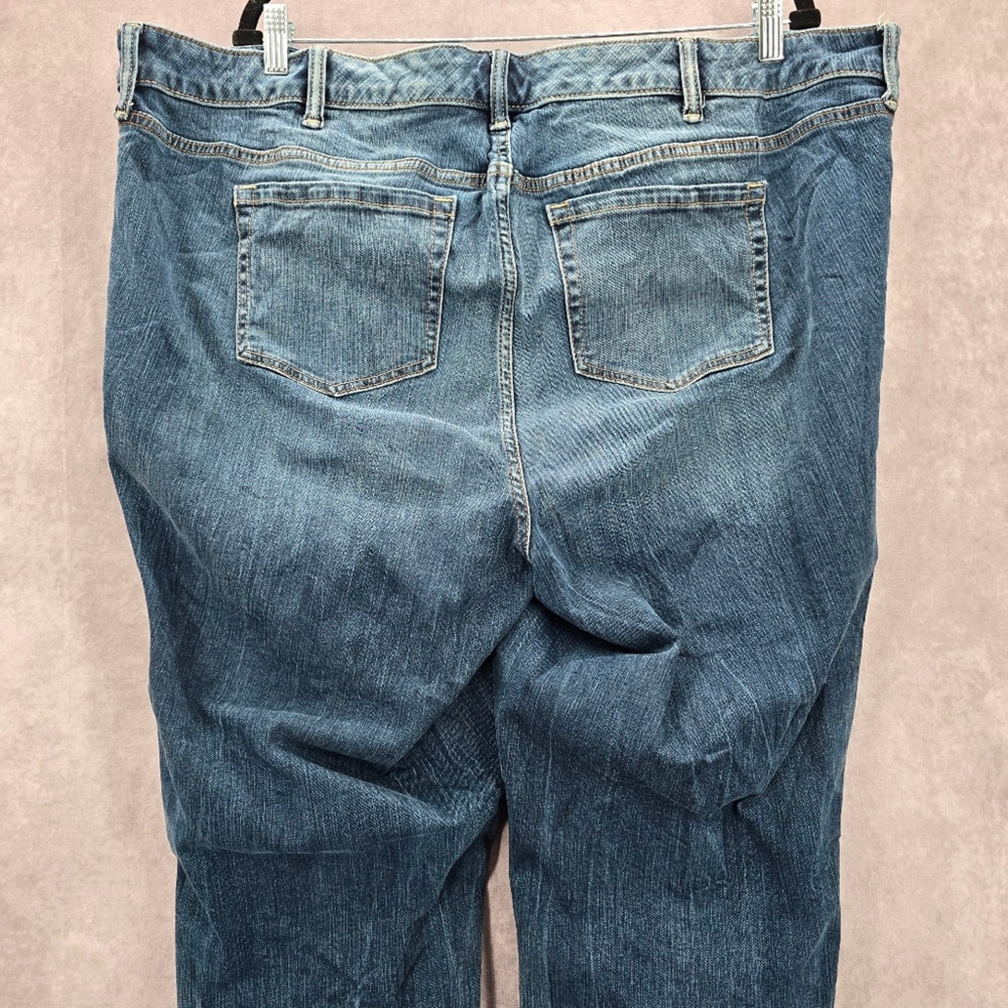 029. Torrid Denim Blue Distress Straight Tapered Denim Pants Jeans 24XT