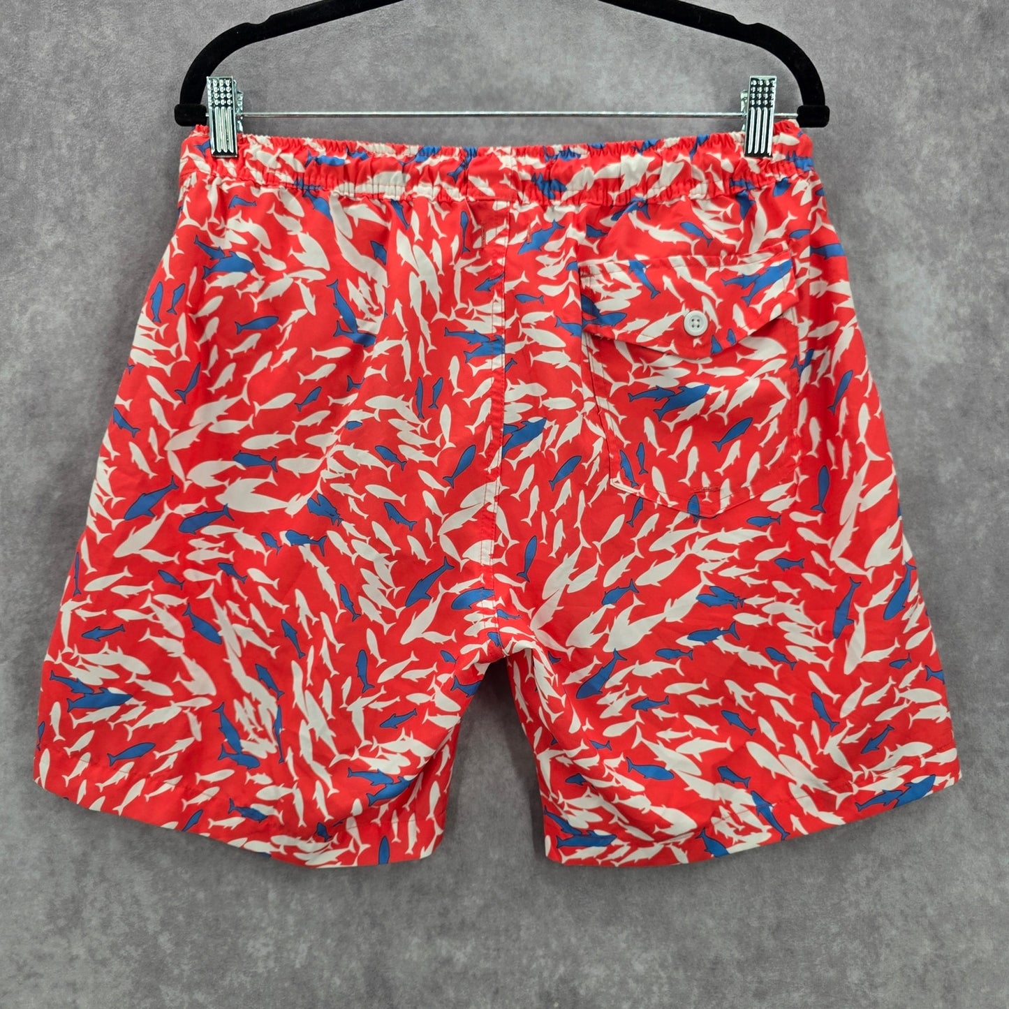 Crown & Ivy Pink Shark Fish Board Mesh Lined Swimwear Pants Shorts M Medium