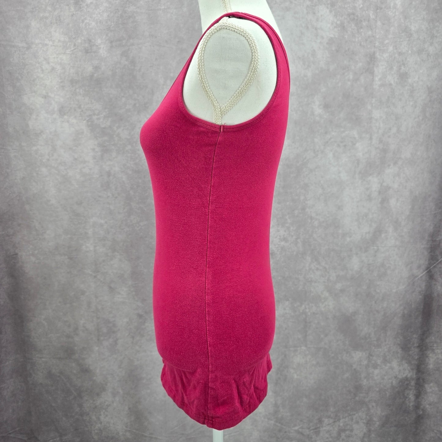 Maurices Pink Sleeveless Long Cami Cotton Tank Top Small