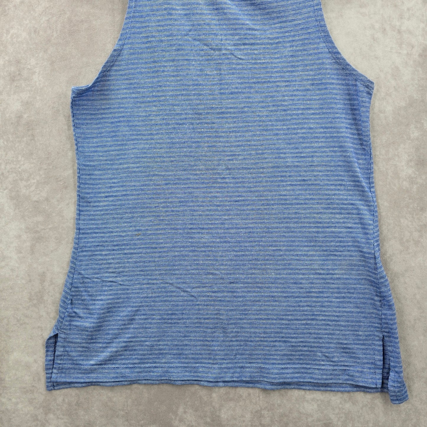 Athletic Works Blue Stripe Sleeveless Muscle Tshirt Activewear Top Shirt Medium