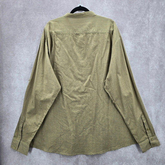 211. Coofandy Green Long Sleeve Cotton Top Plus XXXL