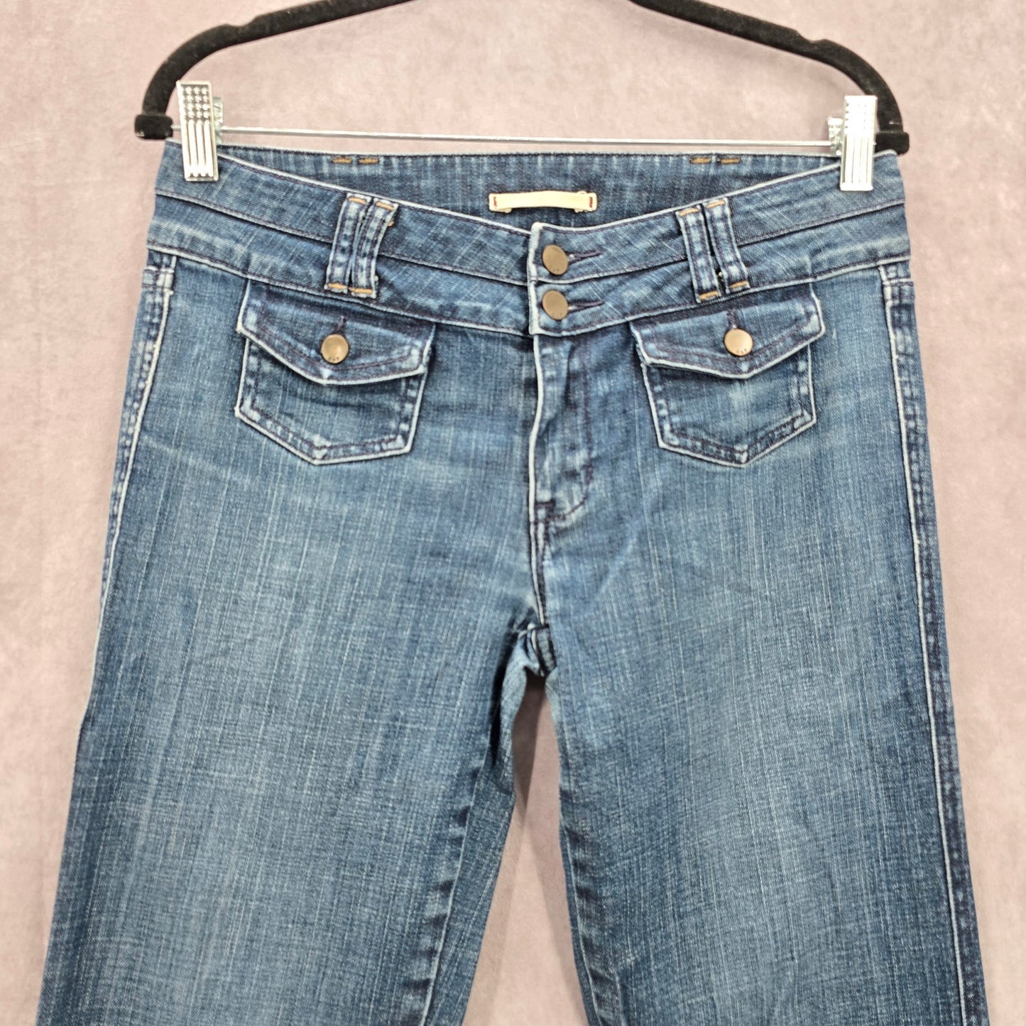 Gap Limited Edition Blue Denim Flare Wide Jeans Y2K Retro Pants Bottoms 6