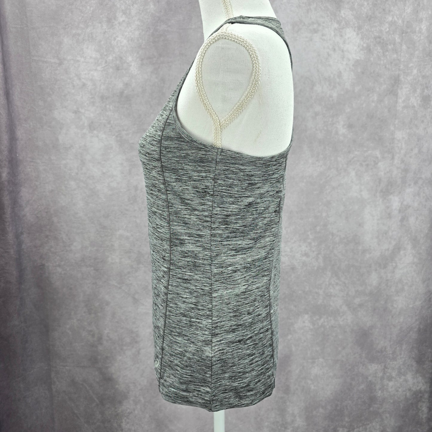 Asics Gray Heather Racerback Activewear Sportswear Tank Top Small