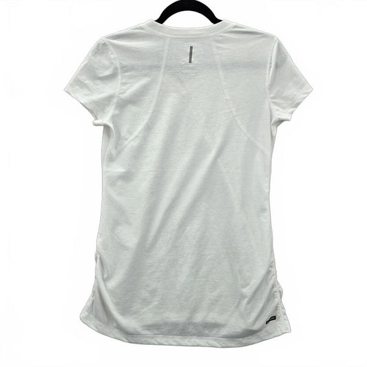 Danskin Now White Short Sleeve Activewear Casual Top Blouse Shirt Medium