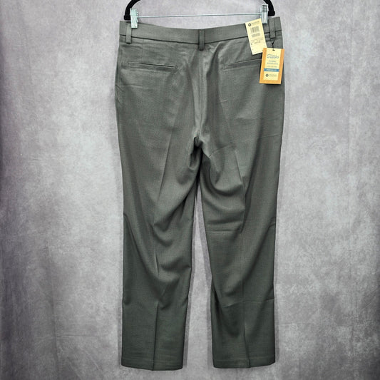 Haggar Graphite Gray Melange Performance Pants Bottoms Straight Fit 34Wx30L